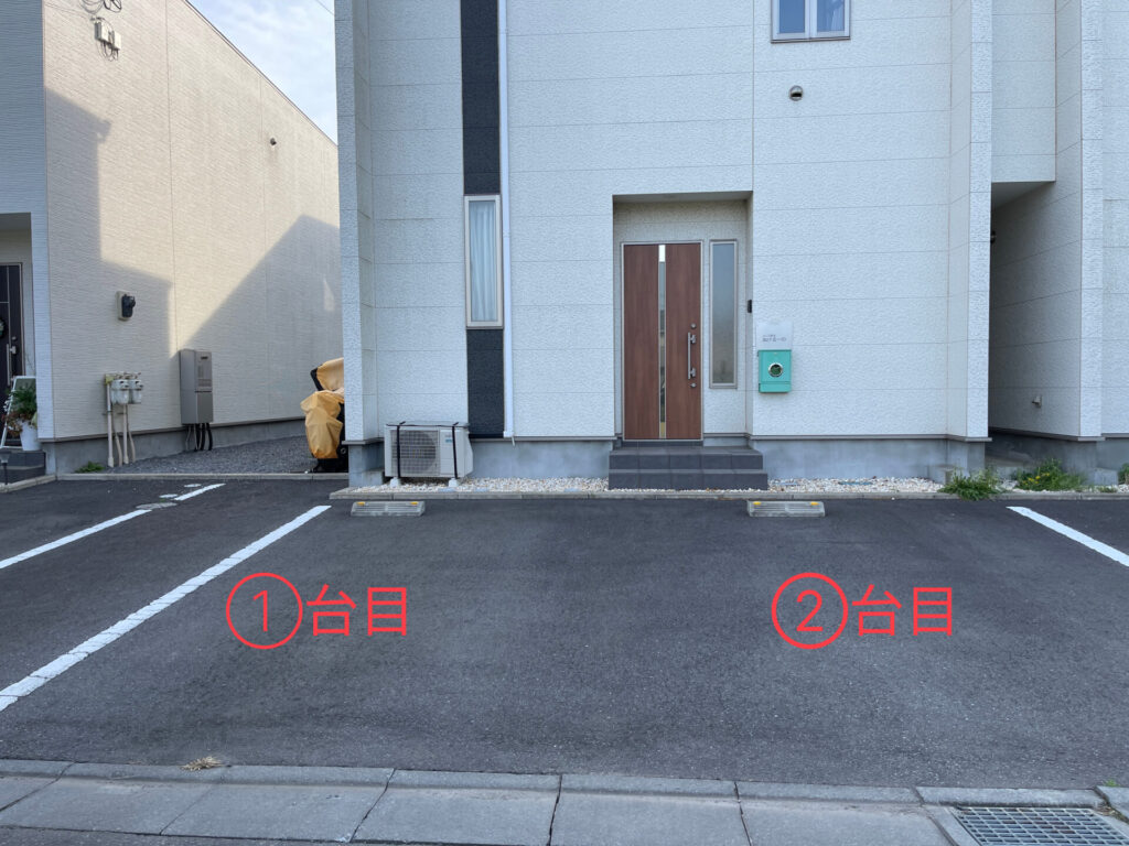 メンズ脱毛ぬけるーの茨城つくば店への道順：駐車場は扉の前の2台のみなので、ご注意ください。